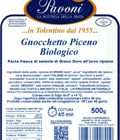 Gnocchetto Piceno Biologico